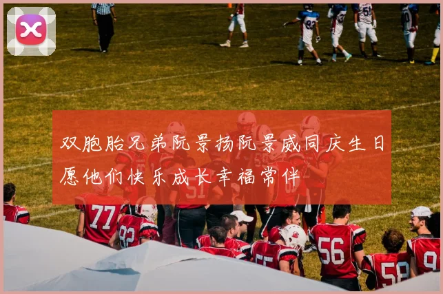 双胞胎兄弟阮景扬阮景威同庆生日愿他们快乐成长幸福常伴
